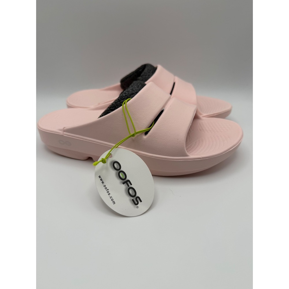 Oofos Ooahh Unisex Sport Slide Sandals Blush Pink Recovery Shoes M6 W8 EU 39